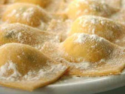 Muestra de Pastas Ravioli, y Sorrentino de Verona alimentos